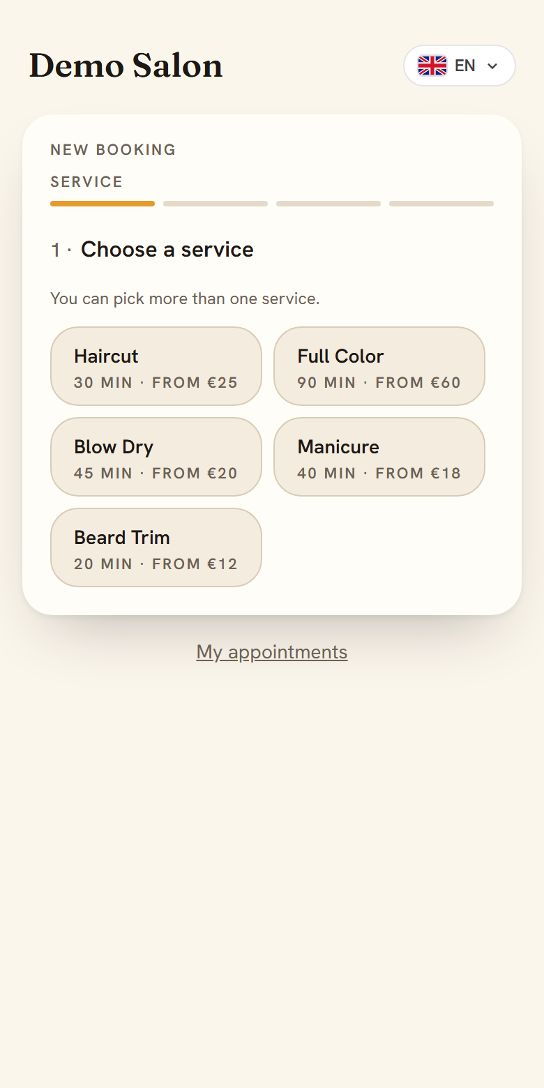 Choose a service