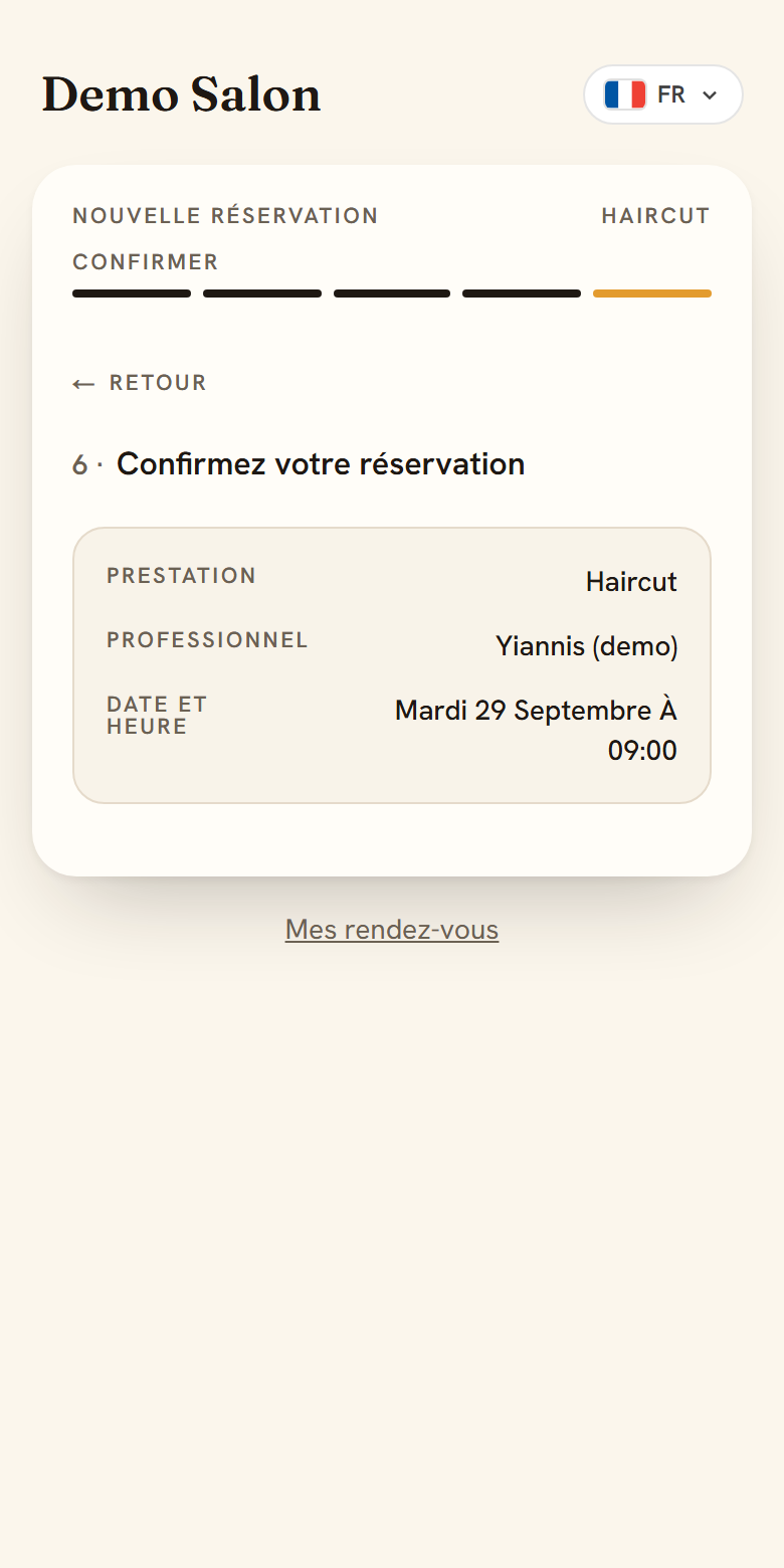 Vérifiez et confirmez